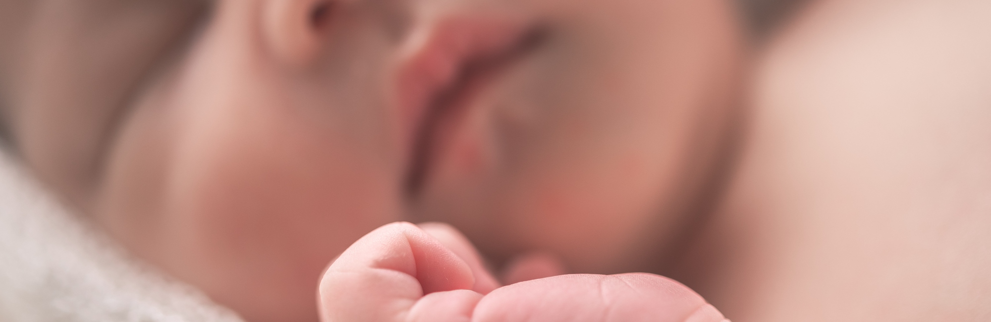 caucasian baby peacefully sleeping